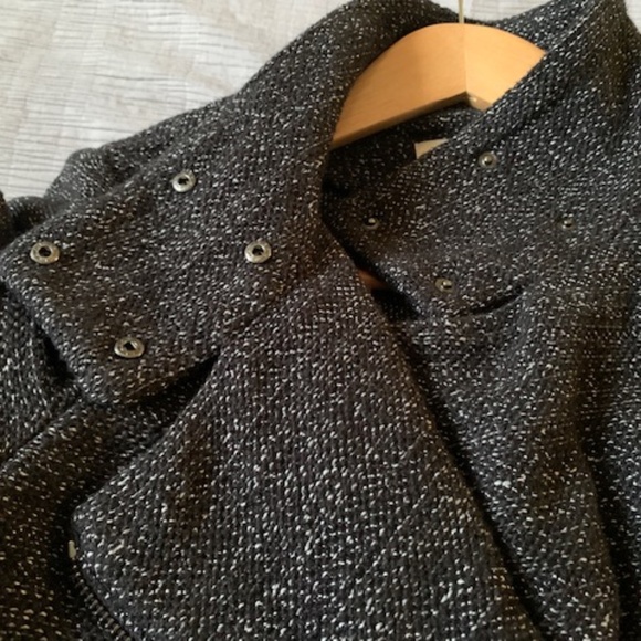 Black & white tweed MOTO jacket - XSmall Petite - Picture 6 of 6